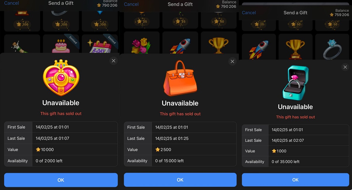Новые подарки в Telegram Новые подарки в Telegram